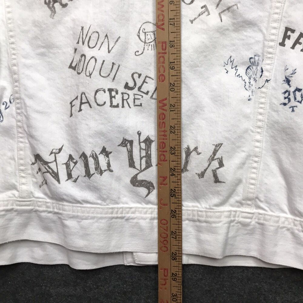NWT POLO Ralph Lauren Denim Oxford Club Jacket Men 2XB White Rowdies Rugby Print - Picture 13 of 16